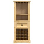 vidaXL Casier à vin Corona 56x35x120 cm bois massif de pin