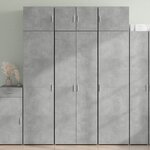 vidaXL Buffet haut gris béton 70x42 5x185 cm bois d'ingénierie