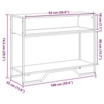 vidaXL Table console chêne sonoma 100x35x74 5 cm bois d'ingénierie