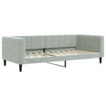 vidaXL Lit de repos gris clair 90x200 cm velours