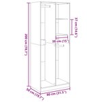 vidaXL Garde-robe gris béton 80x50x200 cm bois d'ingénierie
