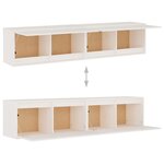 vidaXL Armoires murales 2 Pièces Blanc 80x30x35 cm Bois de pin massif