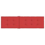 vidaXL Coussin de chaise de terrasse rouge (75+105)x50x4 cm