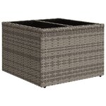 vidaXL Salon de jardin avec coussins 10 Pièces gris résine tressée