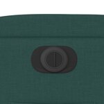 vidaXL Fauteuil inclinable électrique Vert foncé Tissu