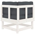 vidaXL Canapés d'angle avec coussins 2 Pièces blanc bois de pin massif
