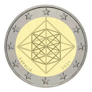 2 euros commémorative Lettonie 2024 - Himmeli Solstice d'Hiver.