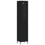 vidaXL Buffet haut Noir 34 5x34x180 cm Bois d'ingénierie