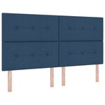 vidaXL Lit à Sommier avec Matelas & Banc Bleu 180x200 cm Tissu
