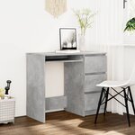 vidaXL Bureau Gris béton 90x45x76 cm Bois d’ingénierie