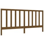 vidaXL Cadre de lit avec tête de lit marron miel 200x200cm bois massif
