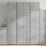 vidaXL Armoire de rangement gris béton 70x42 5x225cm bois d'ingénierie