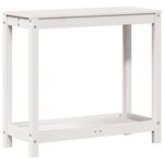 vidaXL Table de rempotage avec étagère blanc 82 5x35x75 cm massif pin