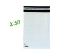 50 Enveloppes plastique opaques 80 microns n°1 - 185x230mm