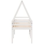 vidaXL Lit haut avec toit blanc 75x190 cm bois de pin massif