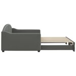 vidaXL Lit de jour avec lit gigogne gris foncé 100x200 cm tissu