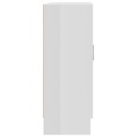 vidaXL Armoire à vitrine Blanc brillant 82 5x30 5x80cm Bois ingénierie