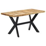 vidaXL Table à manger 140x70x75 cm Bois de manguier massif brut