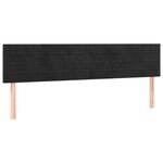 vidaXL Sommier à lattes de lit et matelas Noir 160x200 cm Velours