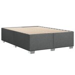 vidaXL Cadre de lit sans matelas gris foncé 140x200 cm tissu