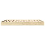 vidaXL Cadre de lit sans matelas chêne sonoma 160x200 cm