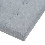 vidaXL Tabouret de rangement pliable Gris clair Faux lin