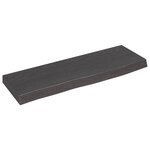 vidaXL Étagère murale marron foncé 60x20x4 cm bois chêne massif traité