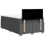 vidaXL Sommier à lattes de lit avec matelas Gris foncé 120x200cm Tissu