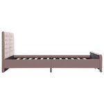 vidaXL Cadre de lit Rose Velours 160x200 cm