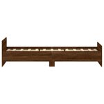 vidaXL Cadre de lit sans matelas chêne marron 90x200cm bois ingénierie
