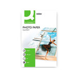 Papier photo q-connect jet d'encre glacé brillant a4 18     0g/m2 compatible toute imprimante paquet 20 feuilles