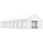 vidaXL Belvédère avec toit blanc 15 61x4 08x3 22 m polyéthylène