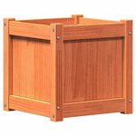 vidaXL Jardinière cire marron 40x40x40 cm bois de pin massif