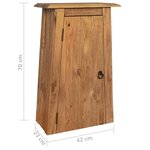 vidaXL Armoire latérale de salle de bain Pin massif 42x23x70 cm