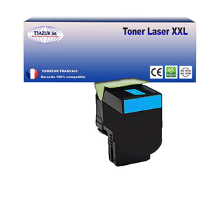 71B20C0 - Toner compatible avec Lexmark CX317dn CX417de CX517de Cyan - 2 300 pages
