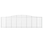 vidaXL Paniers à gabions arqués 4 Pièces 400x30x100/120 cm Fer galvanisé