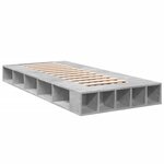 vidaXL Cadre de lit gris béton 100x200 cm bois d'ingénierie
