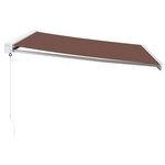 vidaXL Auvent manuel rétractable marron 400x300 cm
