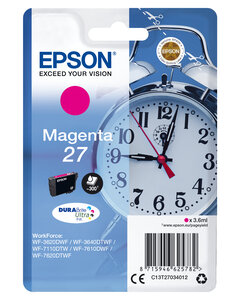 Epson cartouche reveil encre du 27 cartouche dencre magenta capacite standard 3.6ml 350 pages 1-pack rf-am blister