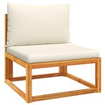 vidaXL Salon de jardin avec coussins 6 Pièces bois d'acacia solide