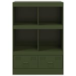 vidaXL Buffet vert olive 67x39x95 cm acier