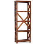 vidaXL Bibliothèque Bois massif d'acacia et finition miel 60x30x160 cm