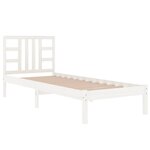 vidaXL Cadre de lit Blanc Bois massif 90x200 cm