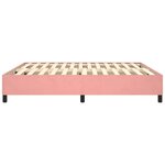 vidaXL Cadre de lit Rose 160x200 cm Velours