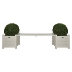 Esschert Design Bacs à fleurs avec banc blanc CF33W