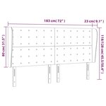 vidaXL Tête de lit avec oreilles Cappuccino 183x23x118/128 cm