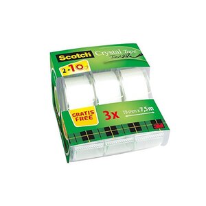 Caddy Pack 2 + 1 Ruban adhésif Magic 810 Invisible 19 mm x 7,5 m SCOTCH