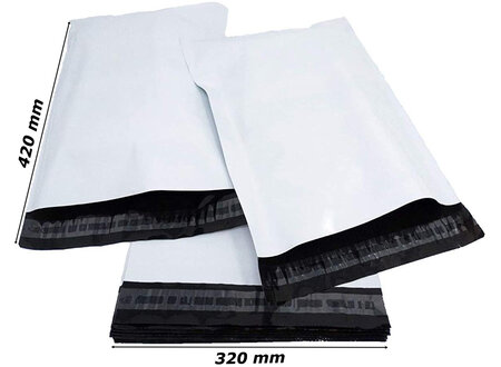 Lot de 500 - Pochette VAD plastique Enveloppe plastique sac d'expédition 320x420mm 50 microns