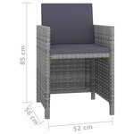 vidaXL Ensemble à manger d'extérieur avec coussins 9Pièces résine tressée