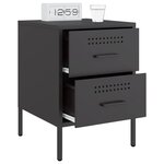vidaXL Table de chevet noir 36x39x50 5 cm acier